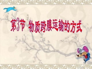 4-3物质跨膜运输的方式