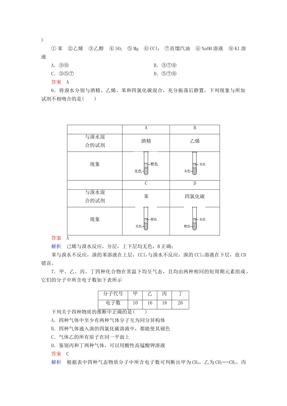河北省行唐县第一中学高三化学调研复习 10-2课时作业_第2页