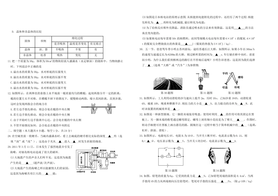 中考物理模拟考试卷_第2页