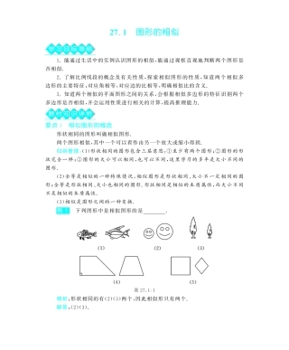 九年级数学下册 271 图形的相似深度解析(教材知识详析拉分典例探究知识整合能力提升评估)(pdf) 新人教版试卷