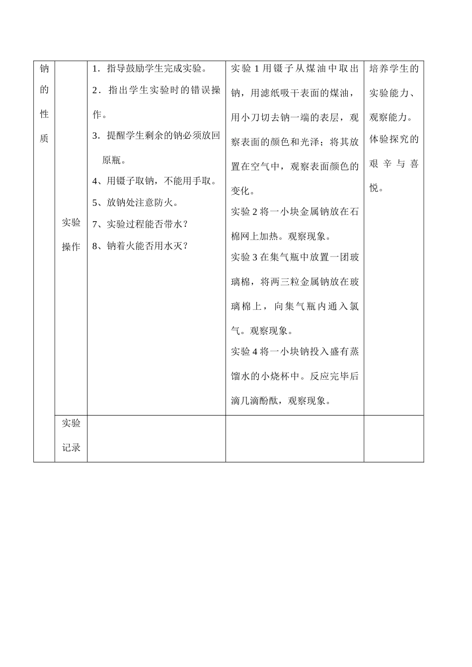 高一化学 金属钠的性质与应用必修1_第3页