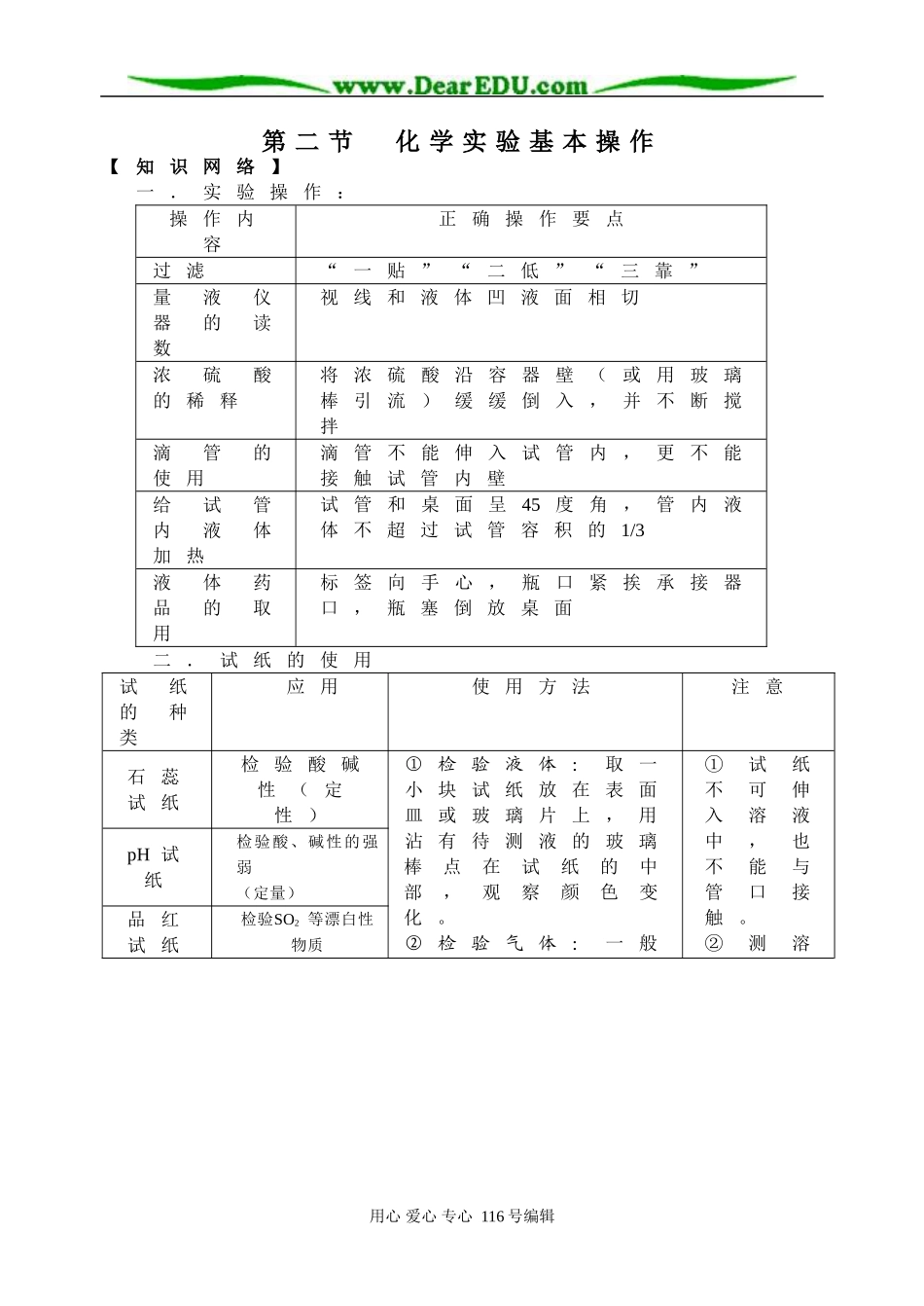 化学实验－化学实验基本操作_第1页
