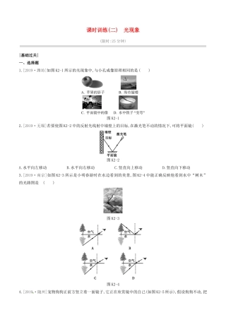山西省中考物理(光现象)专题复习训练试卷