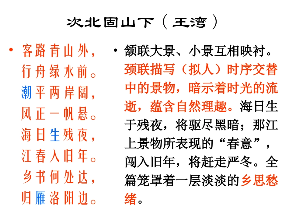 苏教版七年级上册古诗赏析课件_第2页