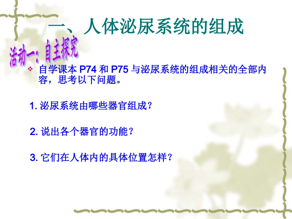 人体泌尿系统的组成final_第3页