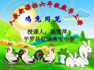 六年级数学鸡兔同笼