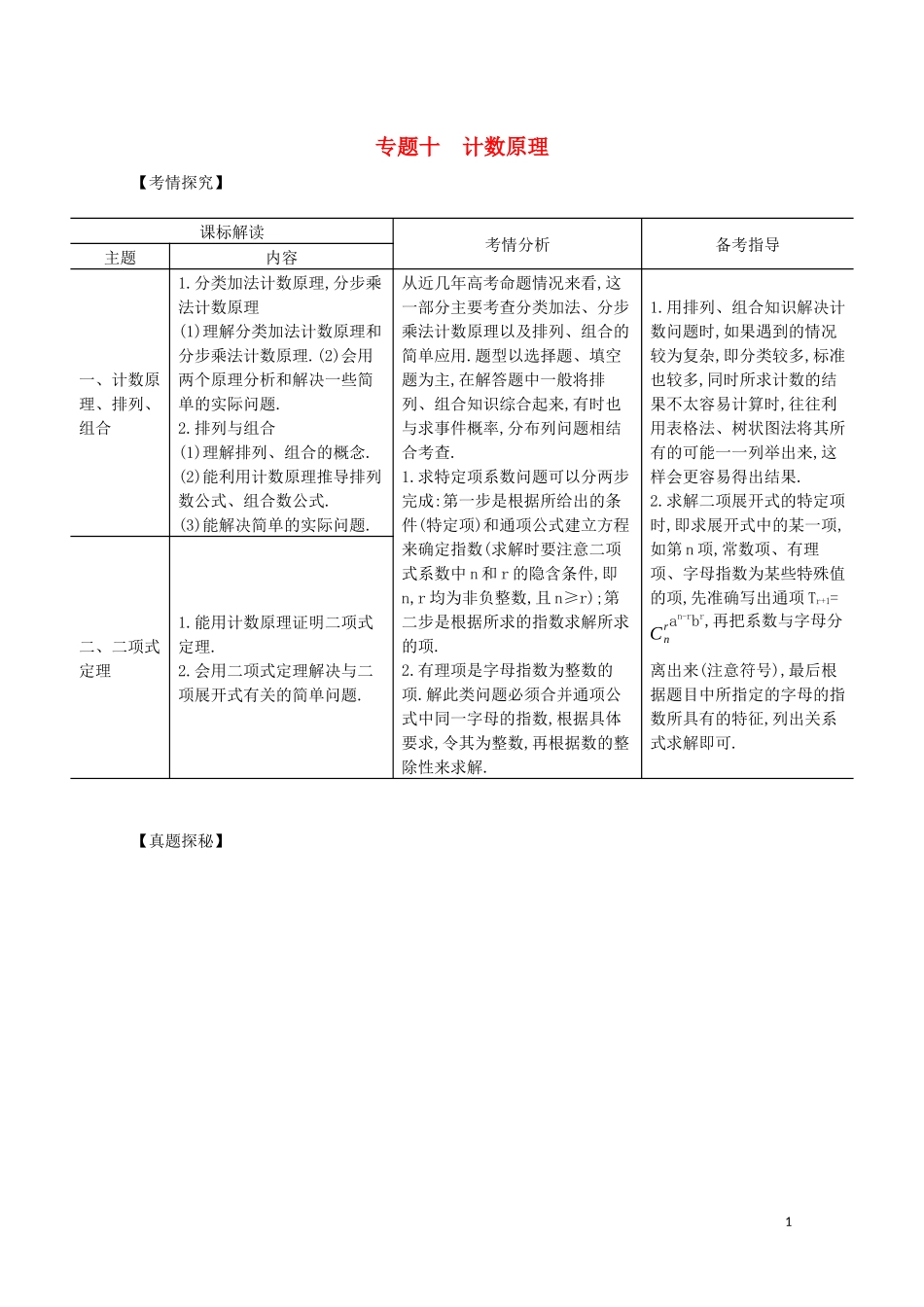 （浙江专用）高考数学一轮复习 专题十 计数原理 10.1 计数原理与排列、组合试题（含解析）-人教版高三全册数学试题_第1页