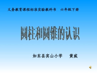 认识圆柱和圆锥