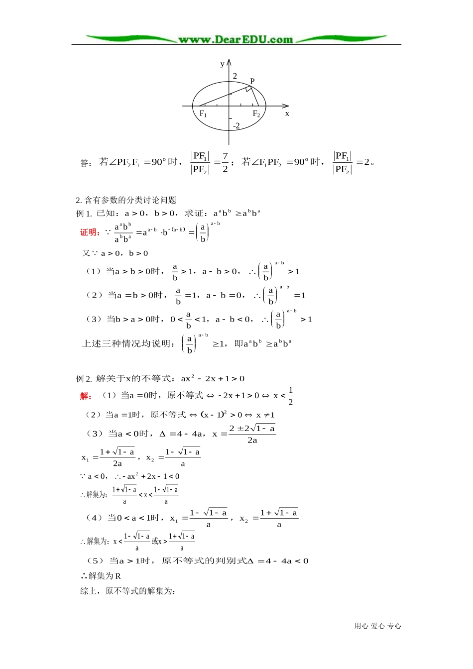 高二数学专题讲座 分类讨论 人教版_第3页