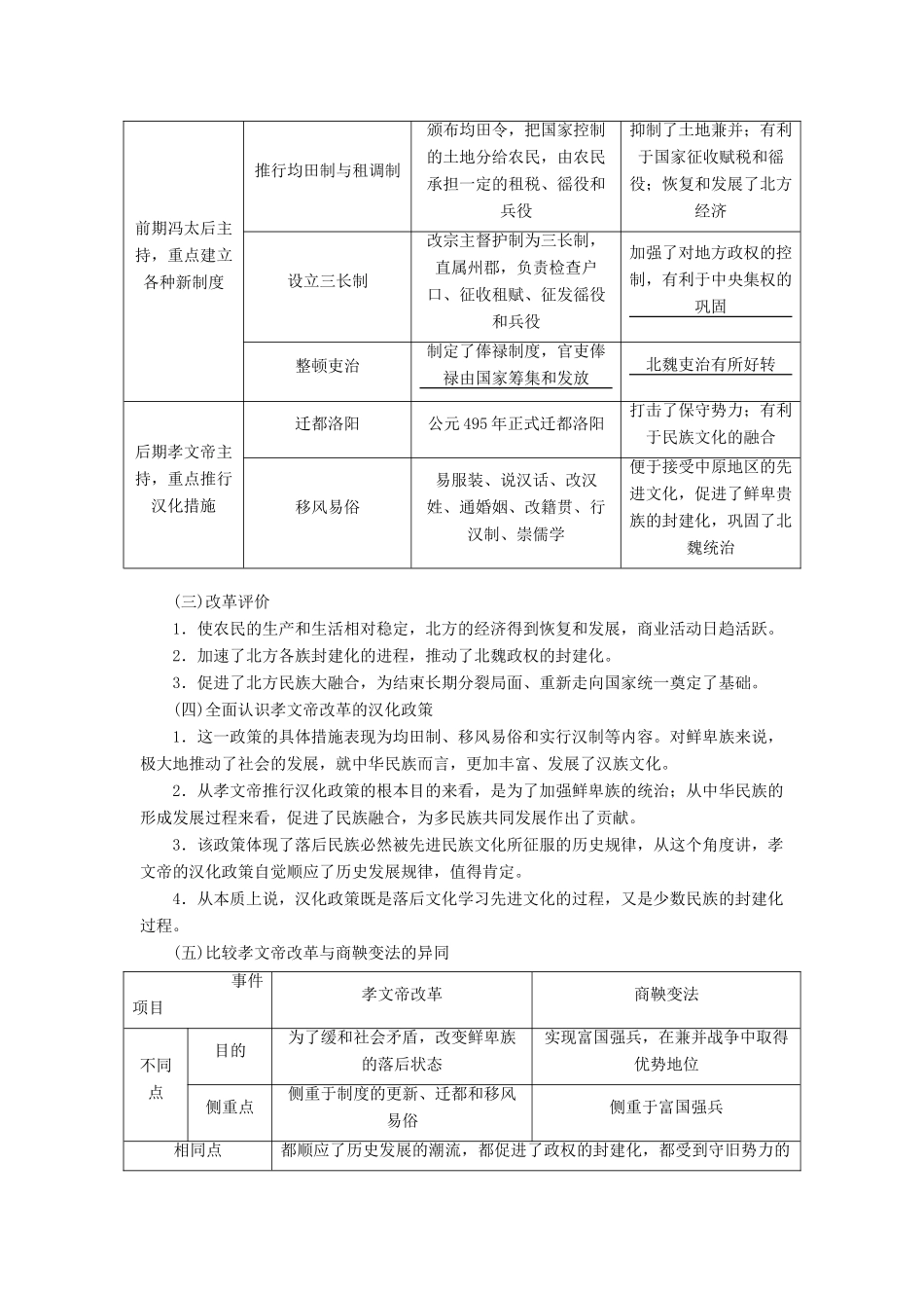 高考历史一轮复习 选考部分 历史上重大改革回眸分点突破 岳麓版-岳麓版高三全册历史试题_第3页