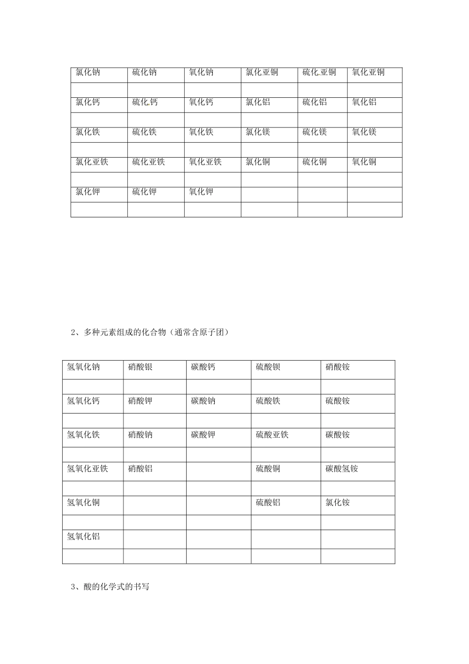 九年级化学上册 44(化学式与化合价)课后巩固作业(3)(新版)新人教版试卷_第3页