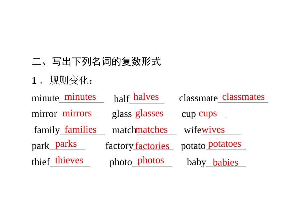 中考专题一名词（PPT）_第3页