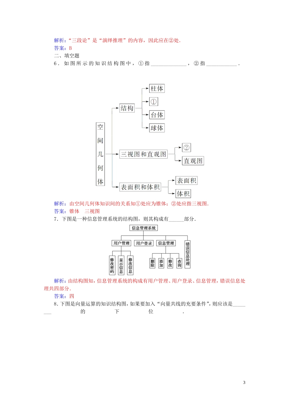 高中数学 第四章 框图 4.2 结构图练习 新人教A版选修1-2-新人教A版高二选修1-2数学试题_第3页