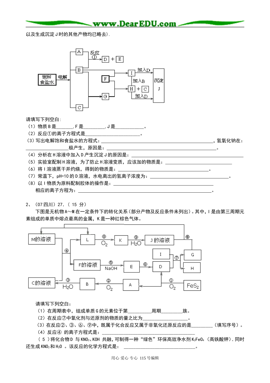 高中化学总复习推断专题一 框图推断_第3页