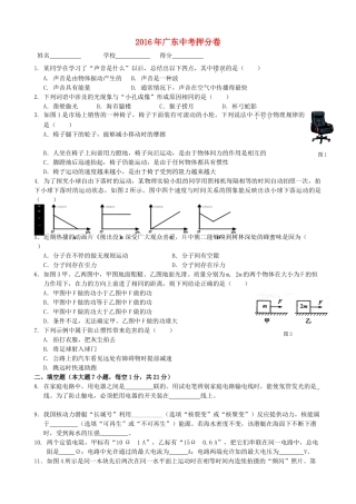 中考物理押分卷试卷