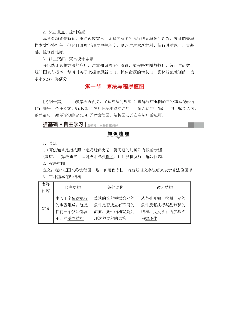 （全国通用）高考数学一轮复习 第9章 算法初步、统计与统计案例 第1节 算法与程序框图教师用书 文 新人教A版-新人教A版高三全册数学试题_第2页