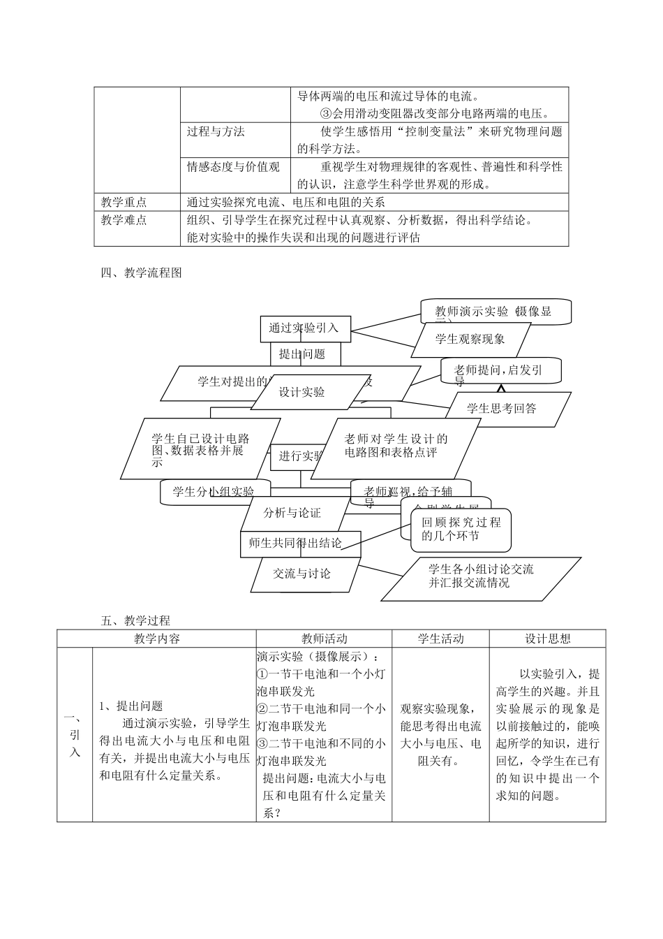 教学设计：欧姆定律(新课标初中物理教案)_第2页