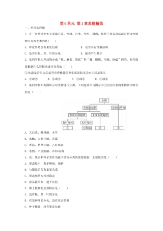 中考生物总复习 第6单元 第1章典题精炼试卷