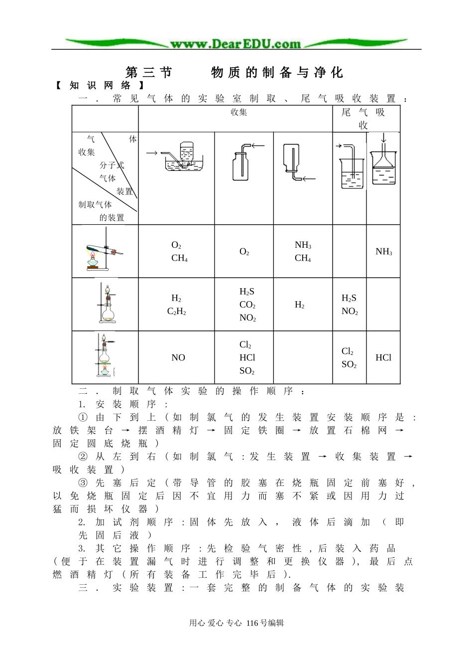 化学实验－气体制备与净化_第1页