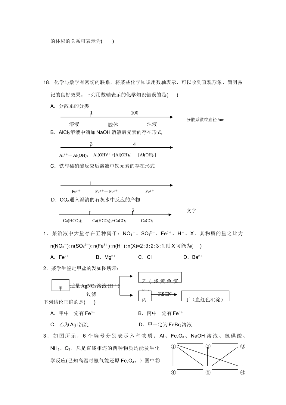 高考化学一轮精练：16、金属及其化合物_第3页