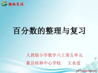 人教版六年级数学上册《百分数整理与复习》PPT课件