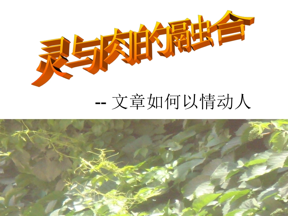 写作指导：文章如何以情动人_第1页