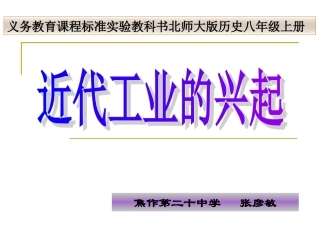 《近代工业的兴起》