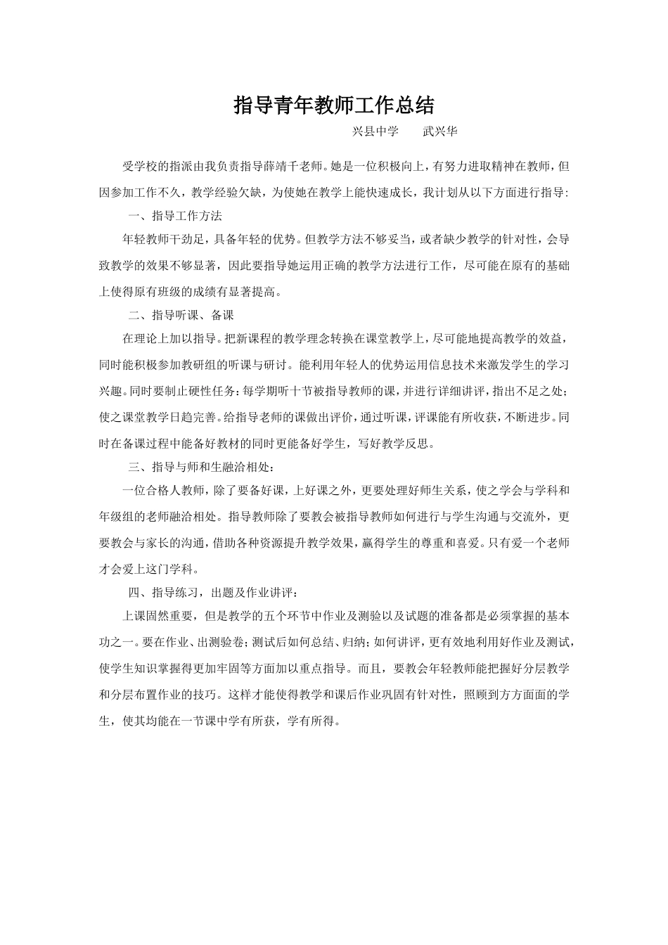 指导青年工作总结_第1页