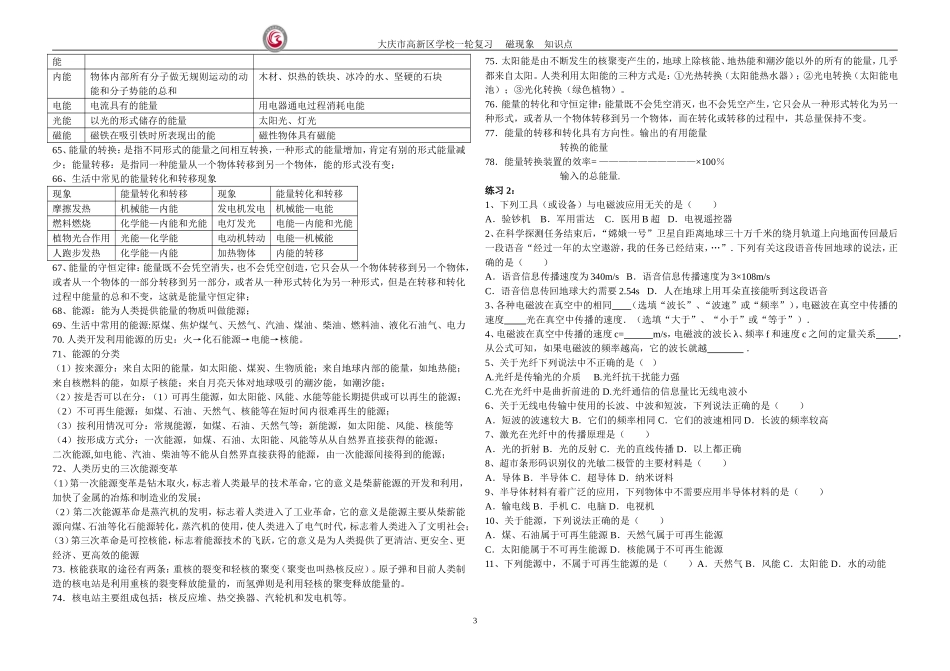 一轮复习磁现象知识点复习_第3页