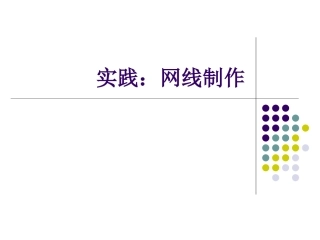 实践活动网线制作