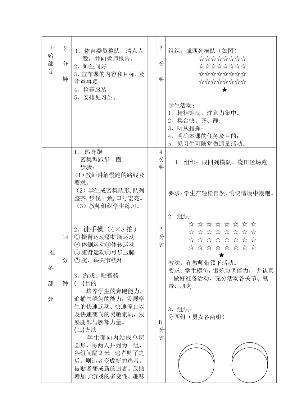 初中体育教案快速跑_第2页