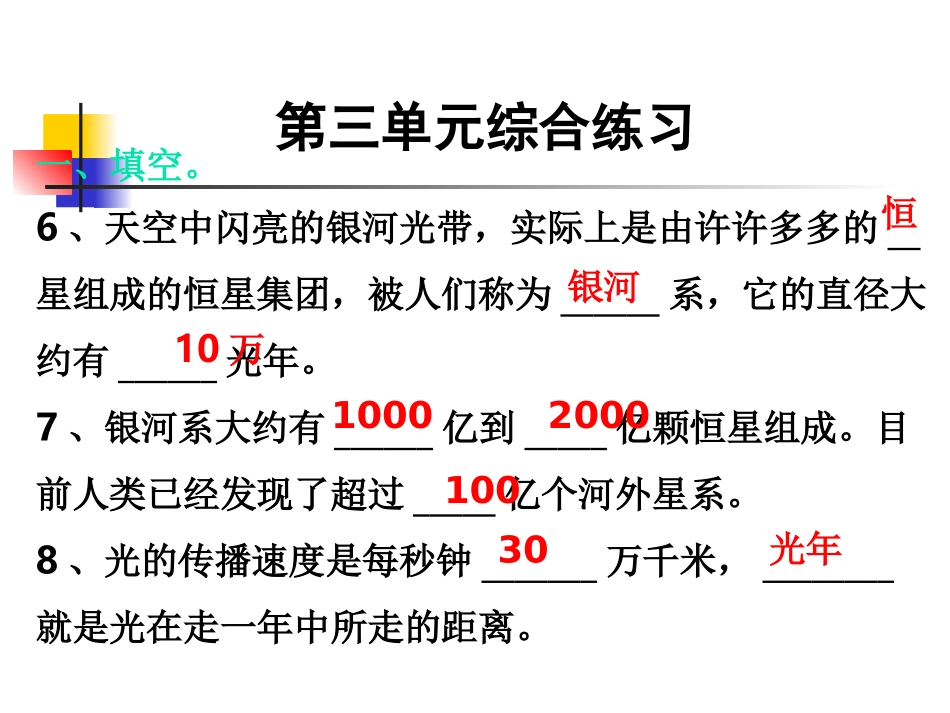 教科版小学科学六年级下册第三单元综合练习课件_第2页