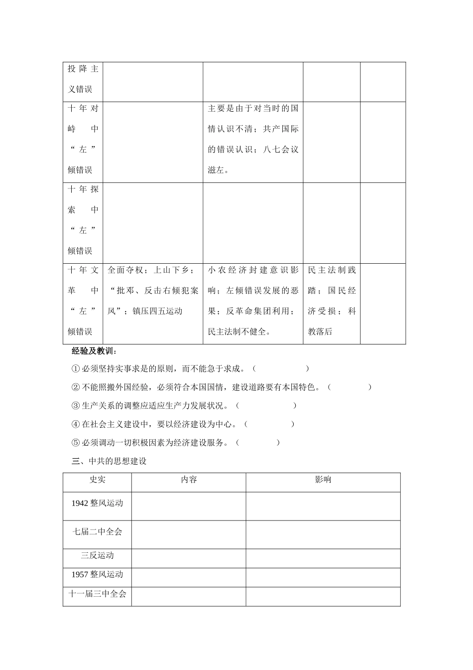 考点7中共对民主革命与社会主义建设道路的探索_第2页