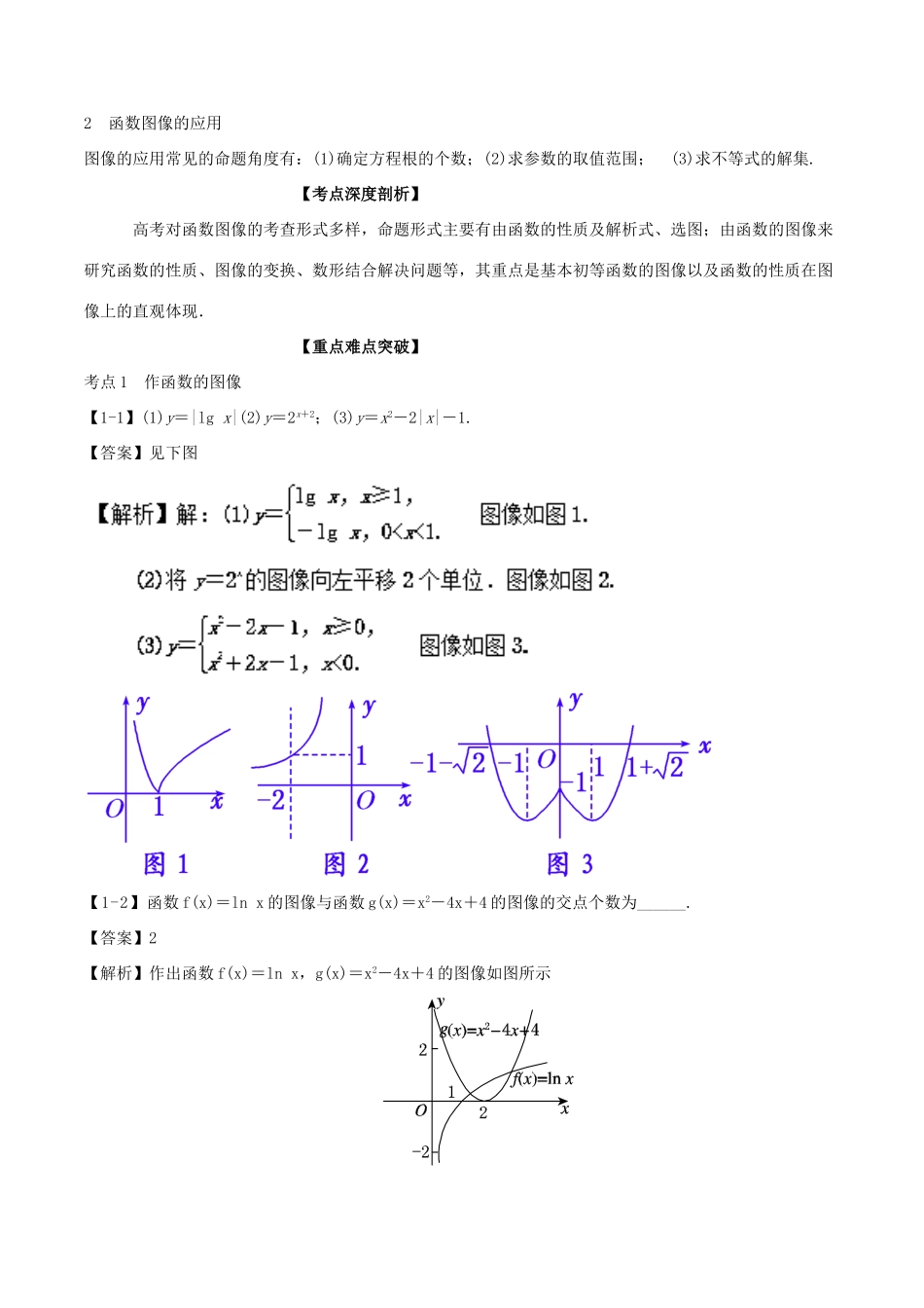 （江苏专版）高考数学一轮复习 专题2.4 函数图像（讲）-人教版高三全册数学试题_第2页