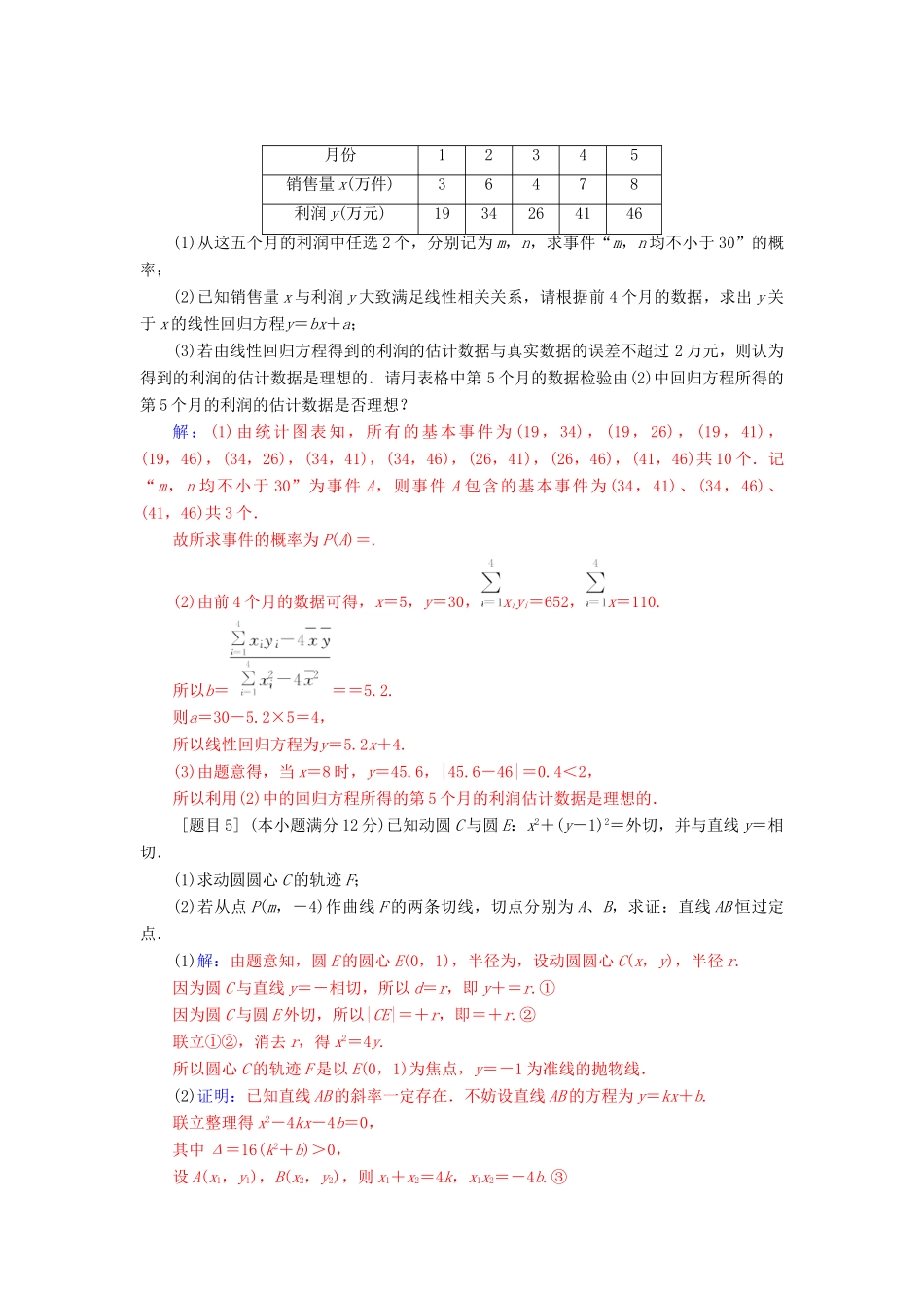 （广东专版）高考数学二轮复习 每日一题 规范练（第四周）文-人教版高三全册数学试题_第3页