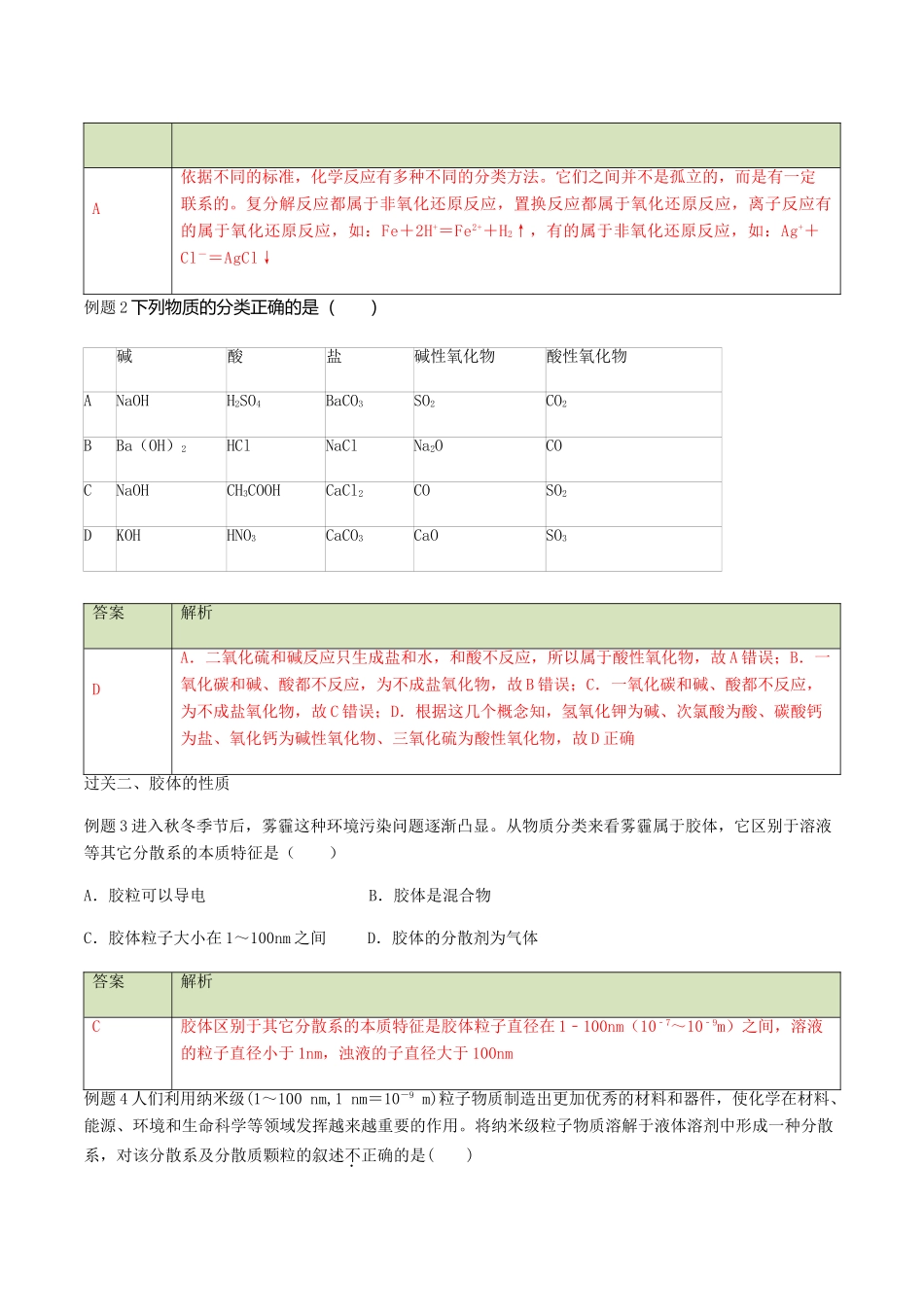 高中化学 第二章 化学物质及变化章末复习 新人教版必修1-新人教版高一必修1化学试题_第2页