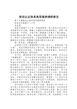 培训认证体系典型案例调研报告
