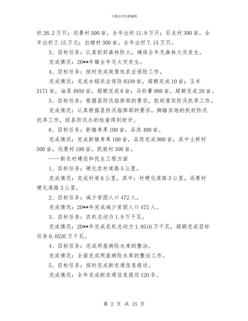 农业与农村经济工作总结与农业专业年度考核个人总结汇编_第2页