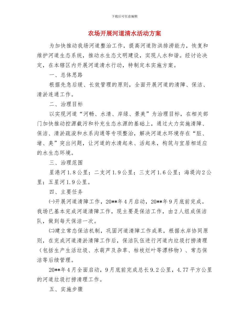 农合社现场会经验交流材料与农场开展河道清水活动方案汇编_第3页