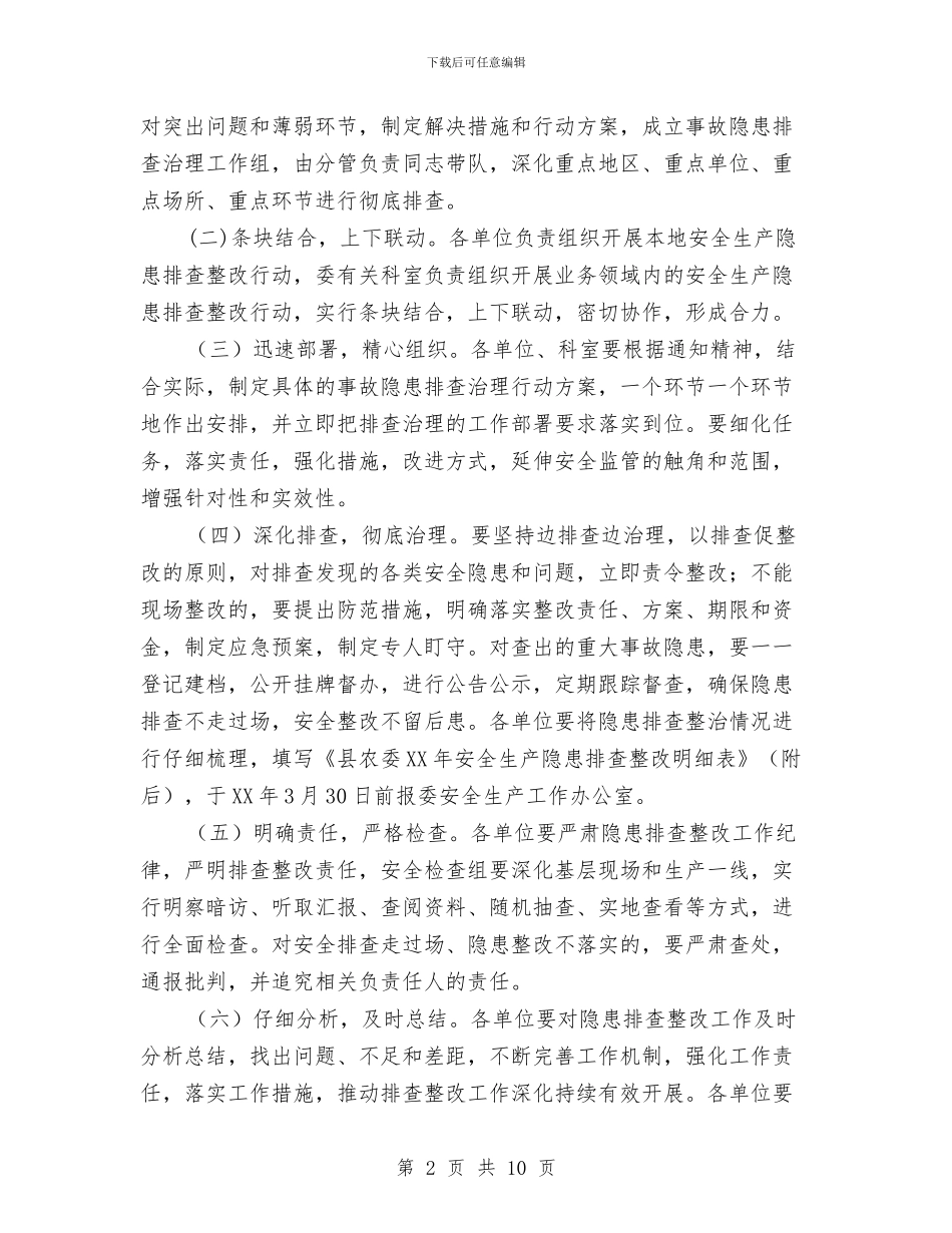 农委隐患治理工作意见与农家乐综合体工作总结汇编_第2页