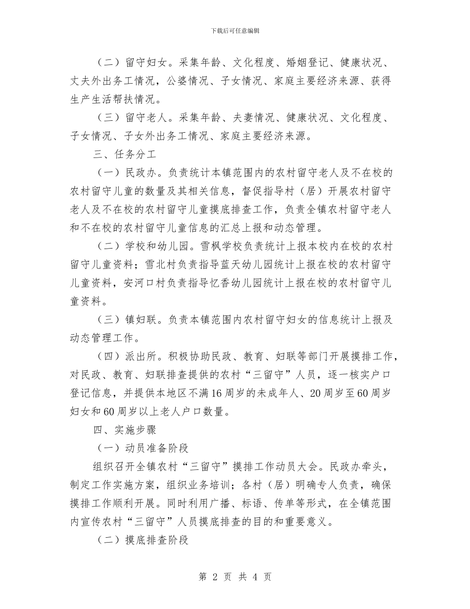 农村“三留守”人员摸底排查工作方案与农村三资管理交流材料汇编_第2页