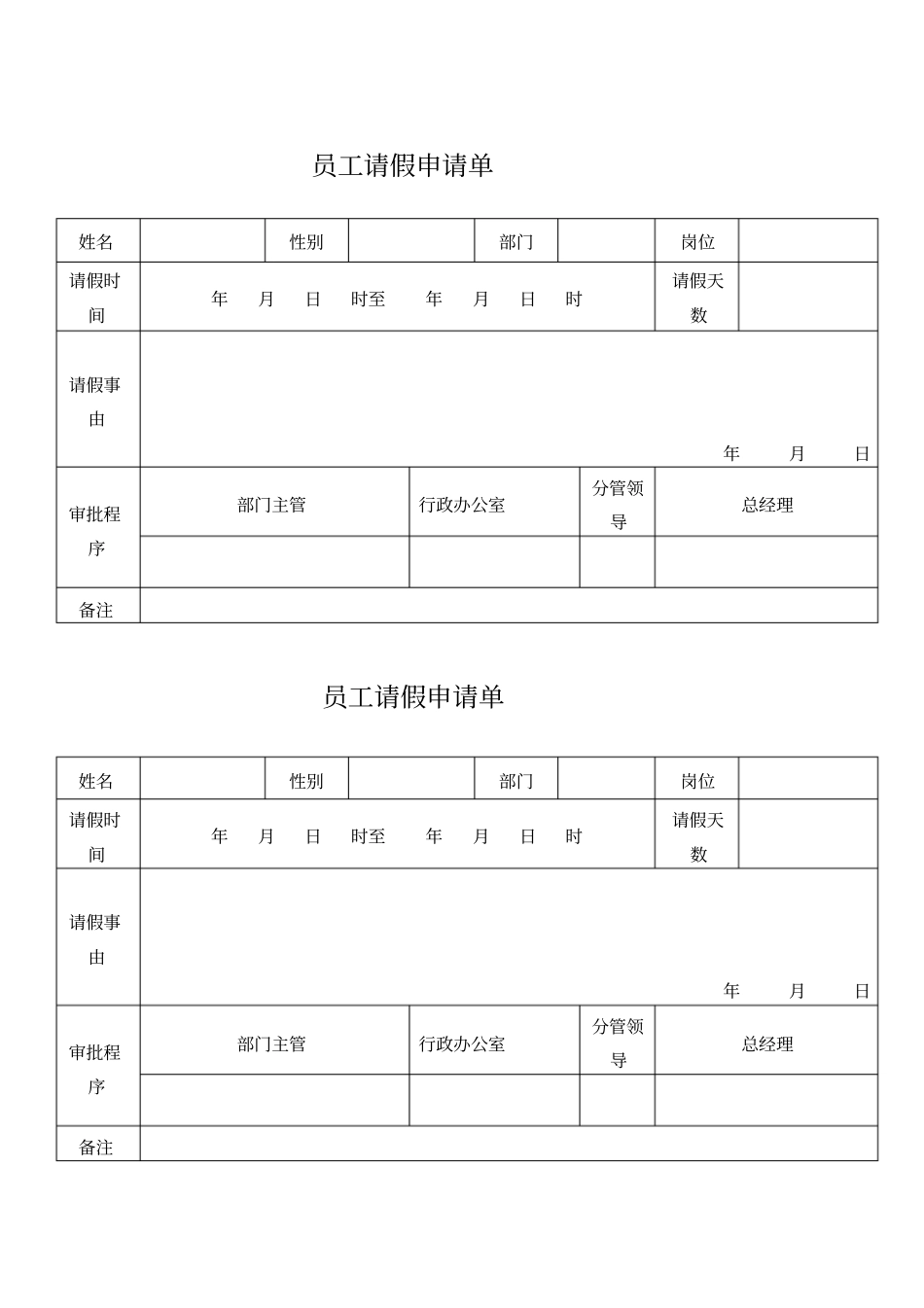 企业常用各类表格_第3页