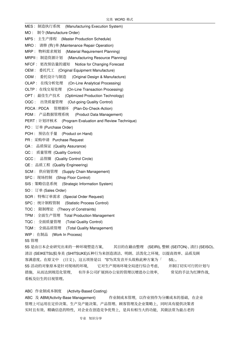 企业常用管理术语英文缩写_第2页