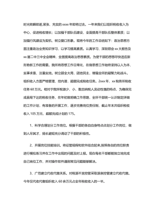 税务工作总结范文2