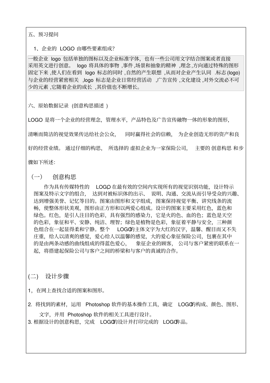 企业形象策划试验报告书_第3页