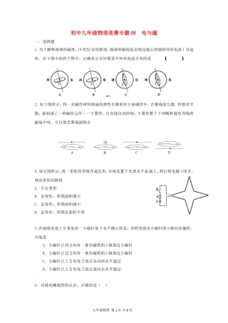 九年级竞赛专题八电与磁