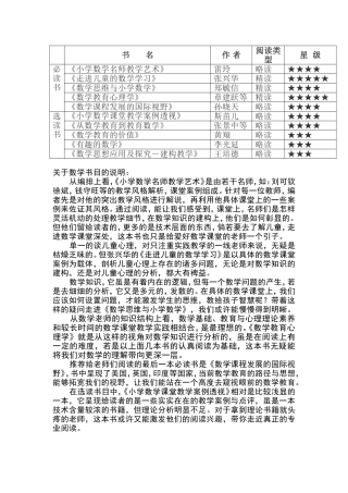 小学数学老师必读书目