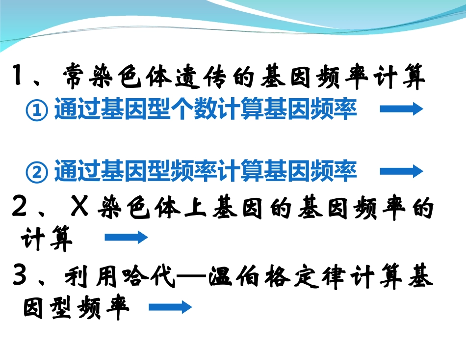 基因频率及基因型频率的计算（课件）_第3页