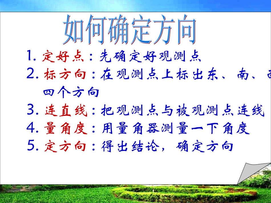 北师大版四年级数学上册《确定位置(二)》PPT_第3页