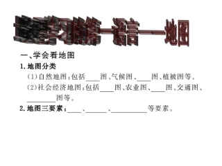 地图三要素等高线